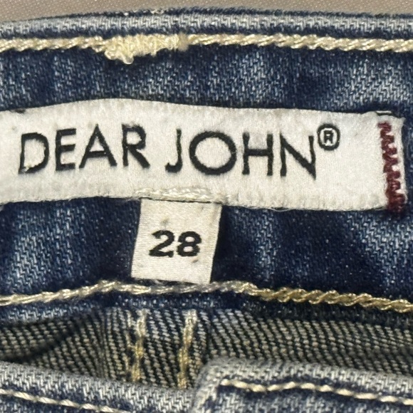 Dear John Boho “Ava” Jean Shorts with Multicolor Embroidery Sz 28 - Picture 3 of 5